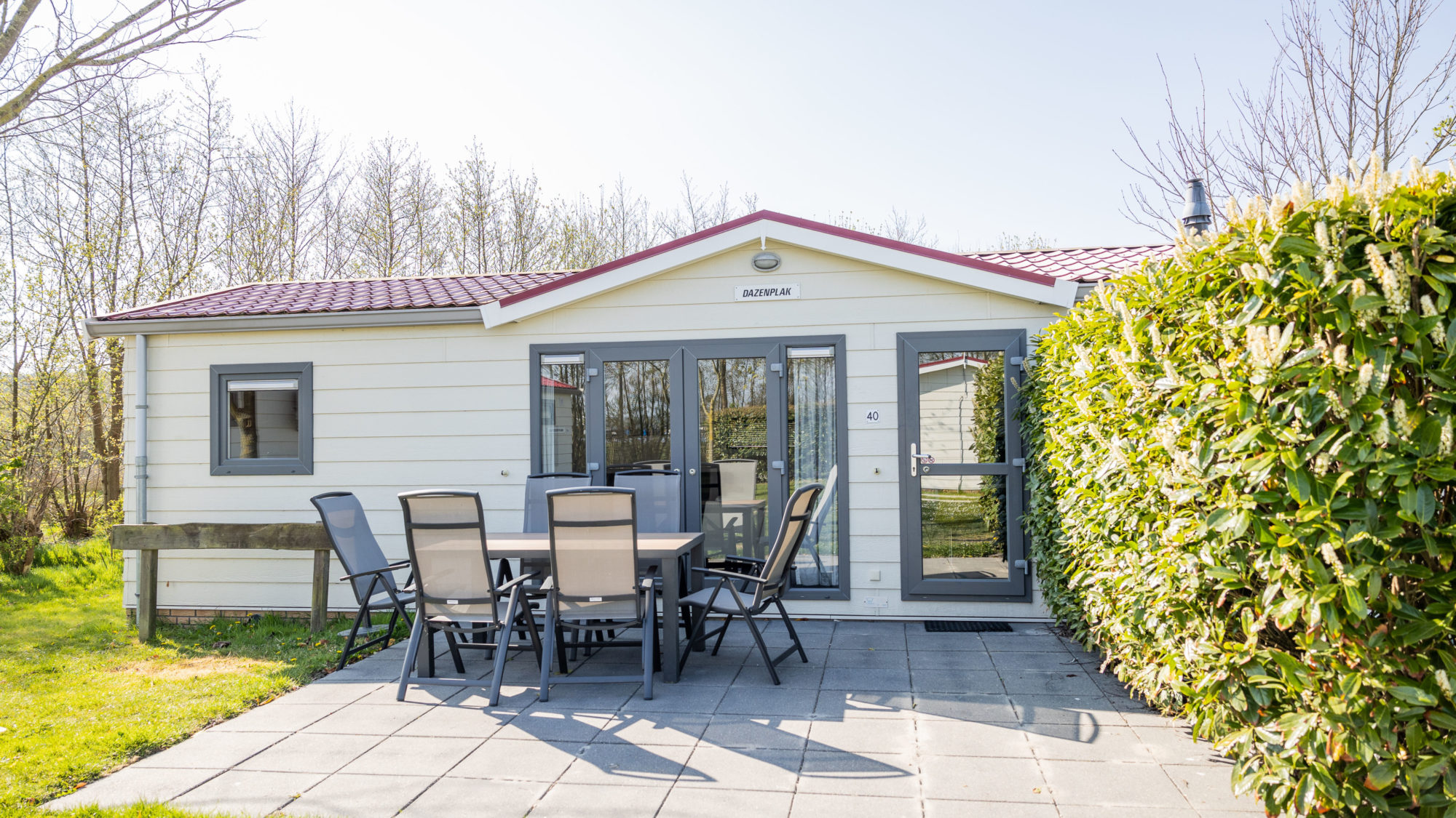 Terras Duinbungalow de Riesen Vakantiehuis Terschelling