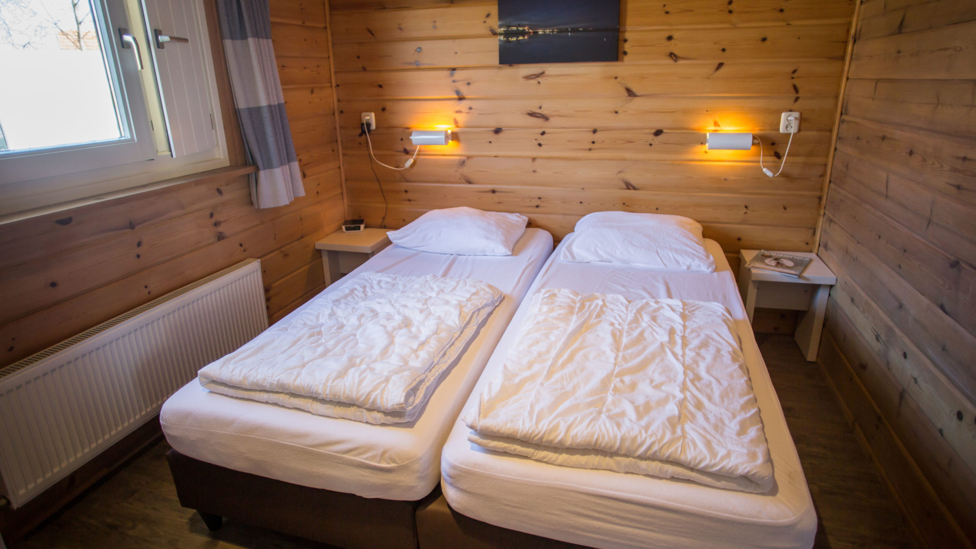 Twee bedden Finse bungalow de Riesen Terschelling