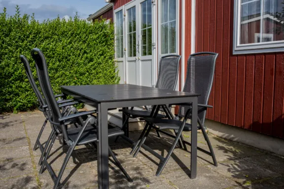 Terrastafel stoelen Duinbungalow Tjermelan Terschelling Recreatie