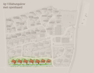 Tjermelan plattegrond 4p Villabungalow openhaard